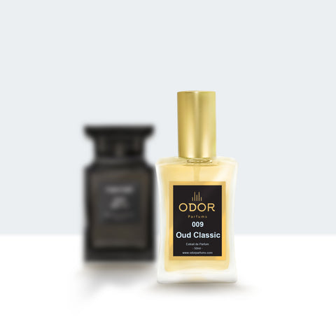 Parfümflasche 'Oud Classic', inspiriert von 'Oud Wood', ein Duftzwilling von Tom Ford Oud Wood mit edlem Oud-Duft.